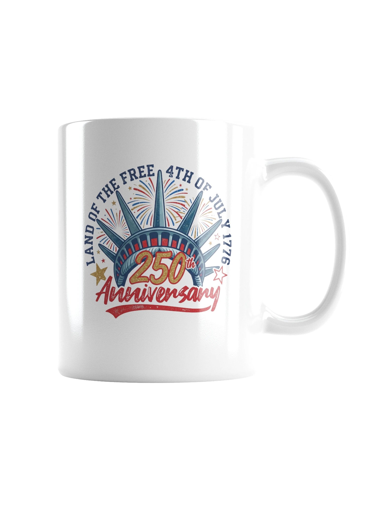 4th of July Statue Liberty Fireworks Distressed Varsity Tee product image (3)