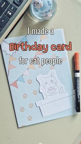 Look what I created for all the people who can't help smiling when they see a cat!!!🐱💛

I had an idea for birthday card: you ...