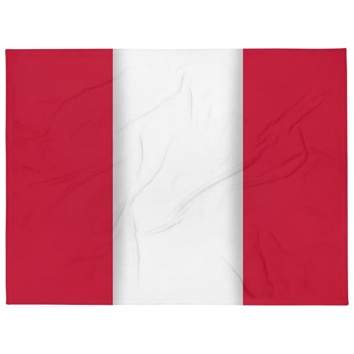 Red White Red Flag Colored Throw Blanket product image (1)