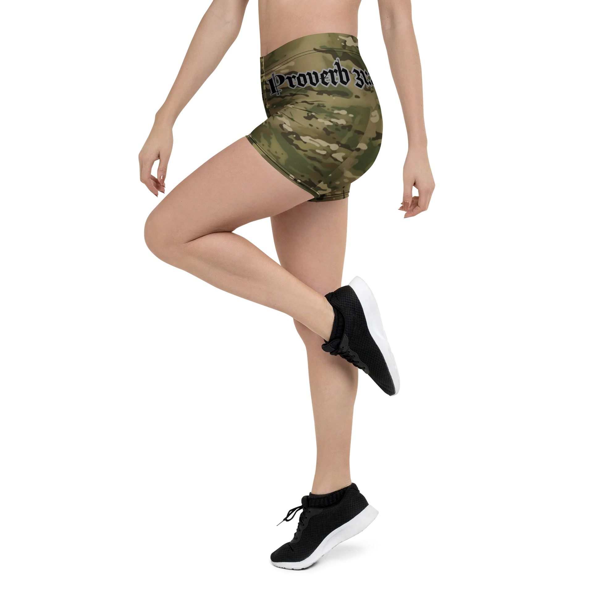 Faithful Camo: Proverb 3:25 Compression Shorts - Multicam product image (5)