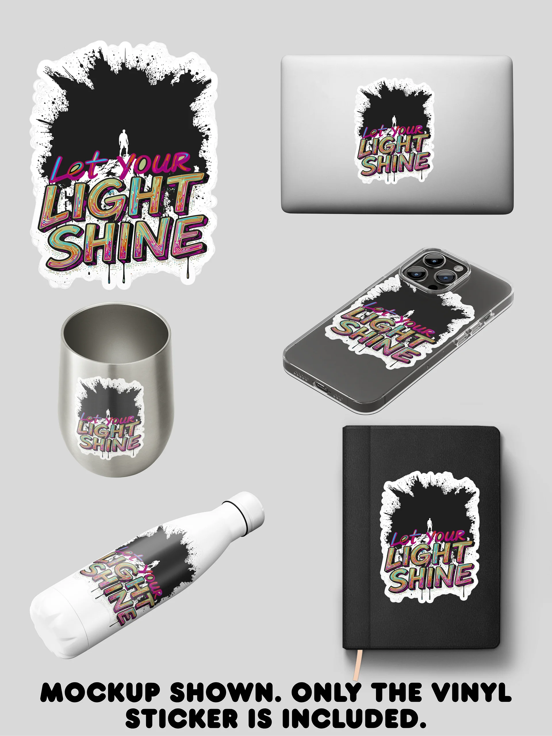 Let Your Light Shine Vinyl Sticker product image (2)