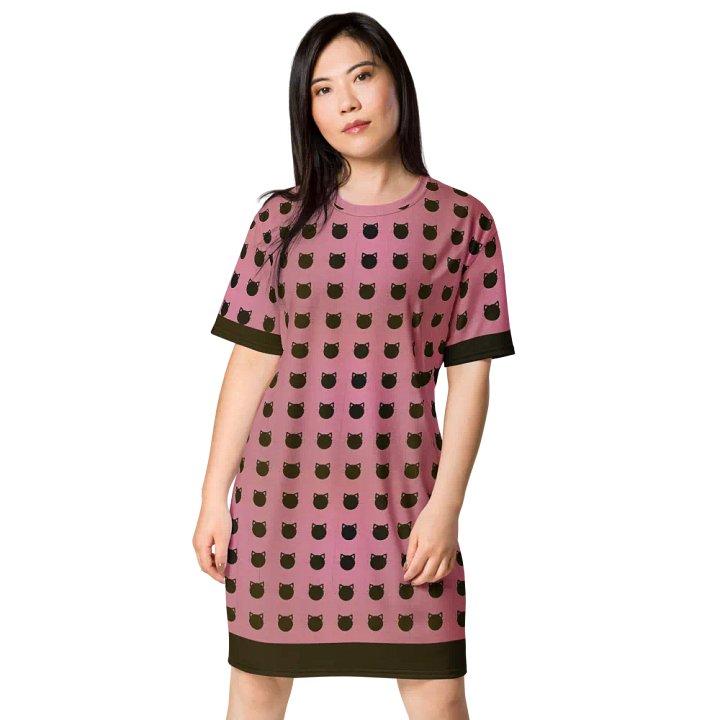 Feline Frenzy All-Over T-Shirt Dress product image (1)