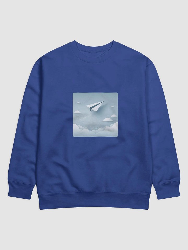Skyward Soar Cotton Sweatshirt | AI design paper airplane product image (21)
