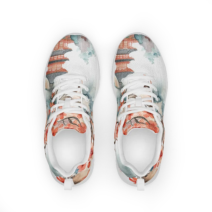Japanese Pagoda Women's Athletic Shoes | Traditional Sakura Art Sneaker product image (2)