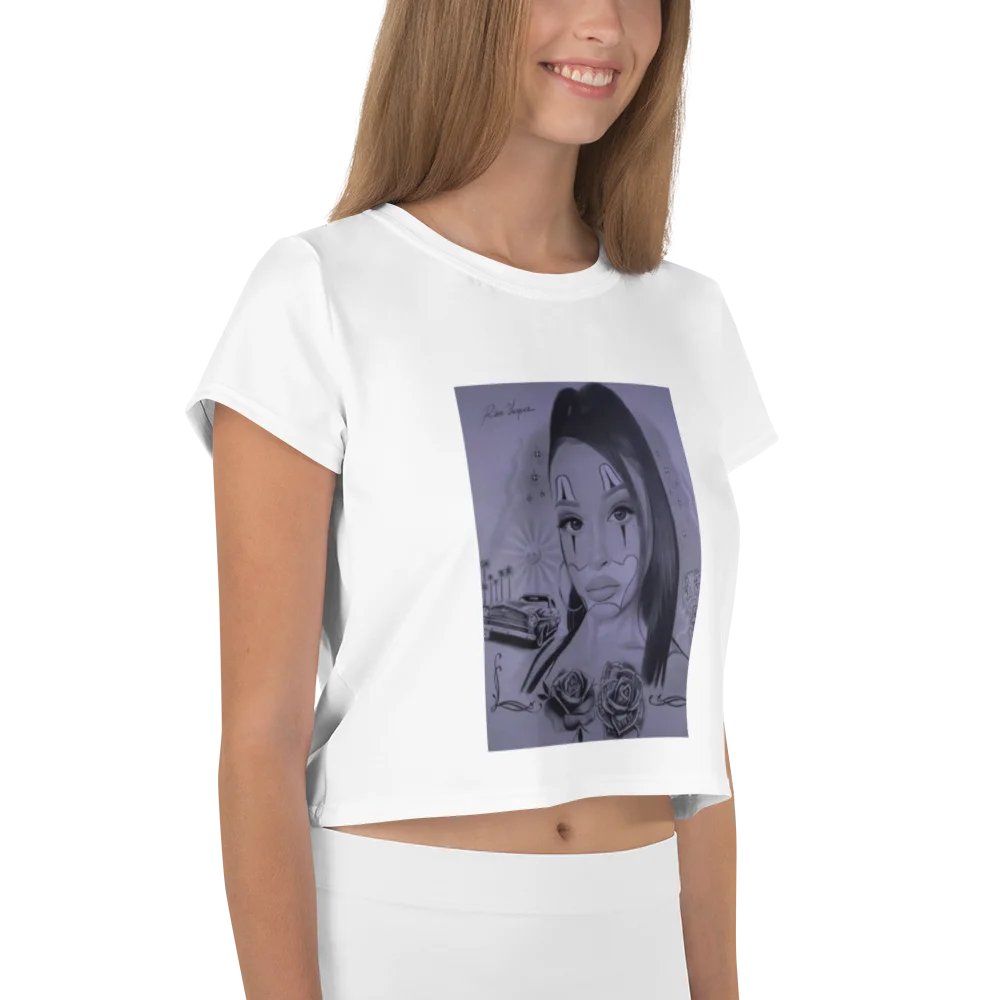 Chicana Love - Crop Top (White) product image (3)