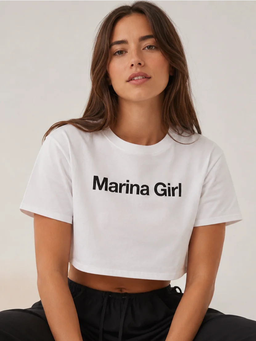 Marina Girl Crop Tee White product image (3)