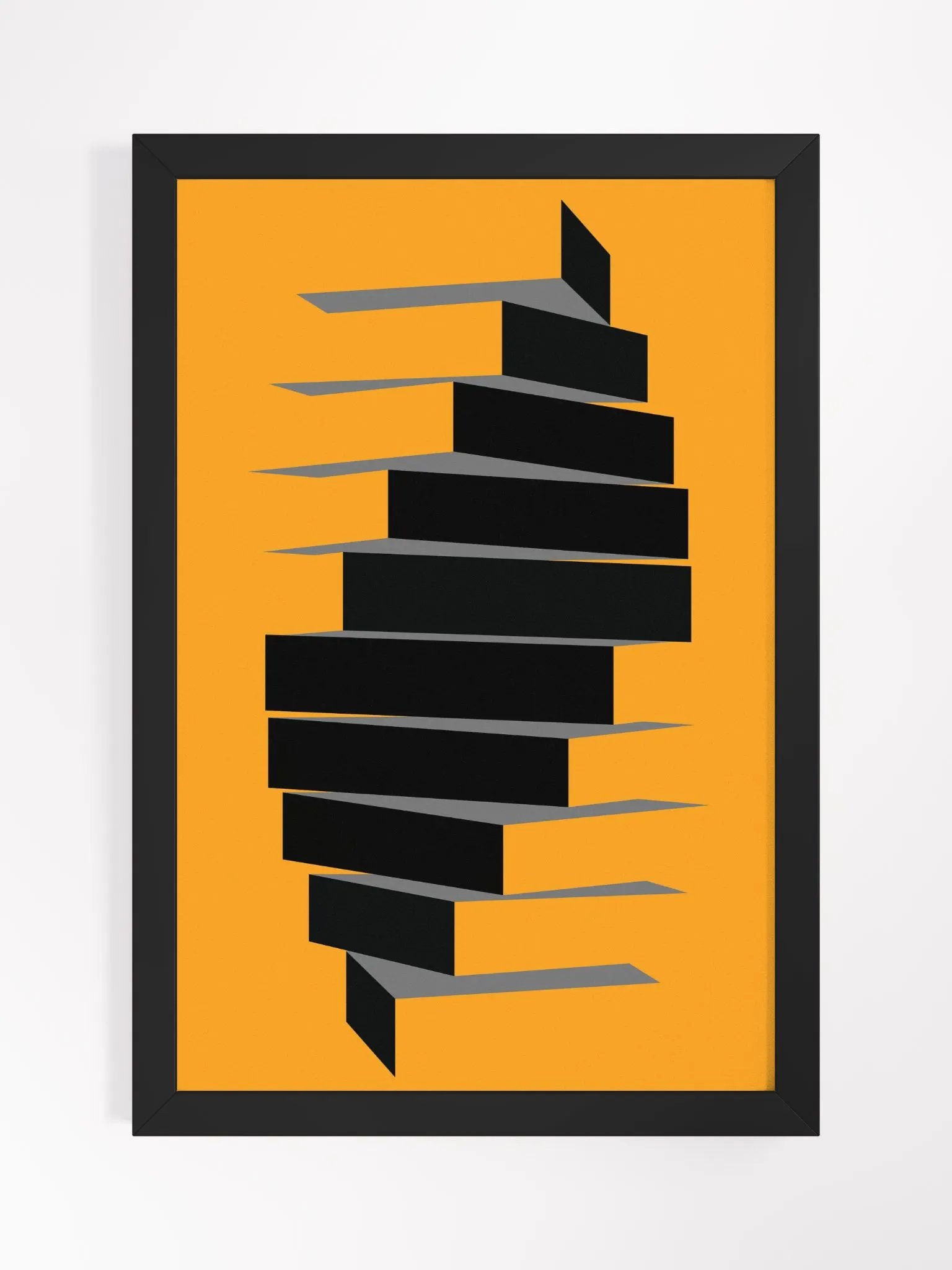 Twisting Geometric Spiral Framed Poster product image (5)
