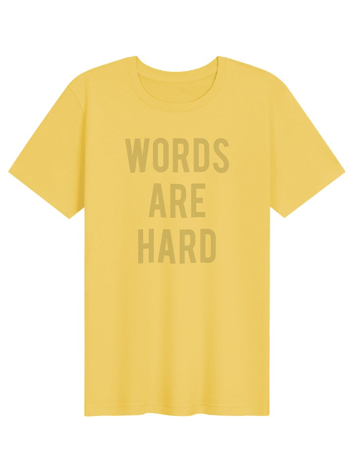 Words Are Hard - Yellow product image (1)