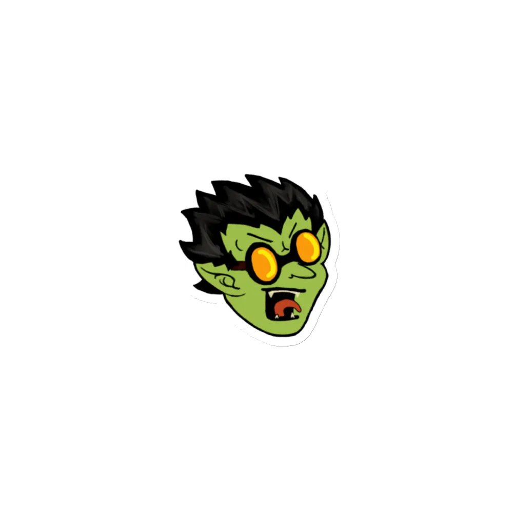 Goggle-Wearing Scream Goblin Die-Cut Magnet product image (1)