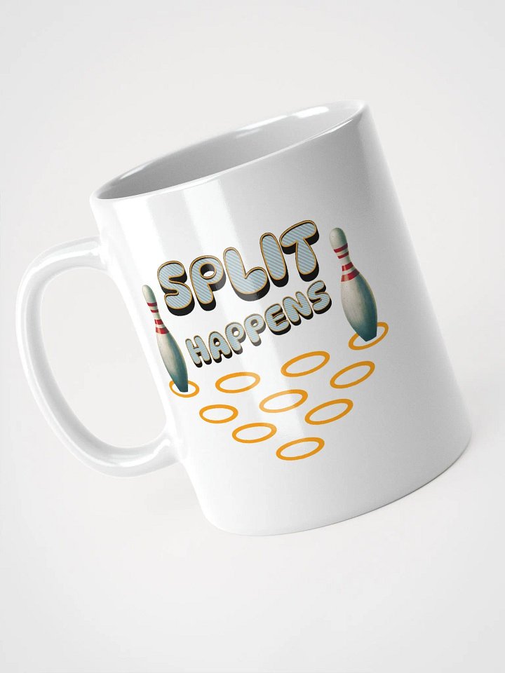 Split Happens 10pin Bowling White Glossy Mug product image (2)