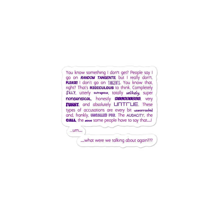 Tangent Quote Sticker product image (2)