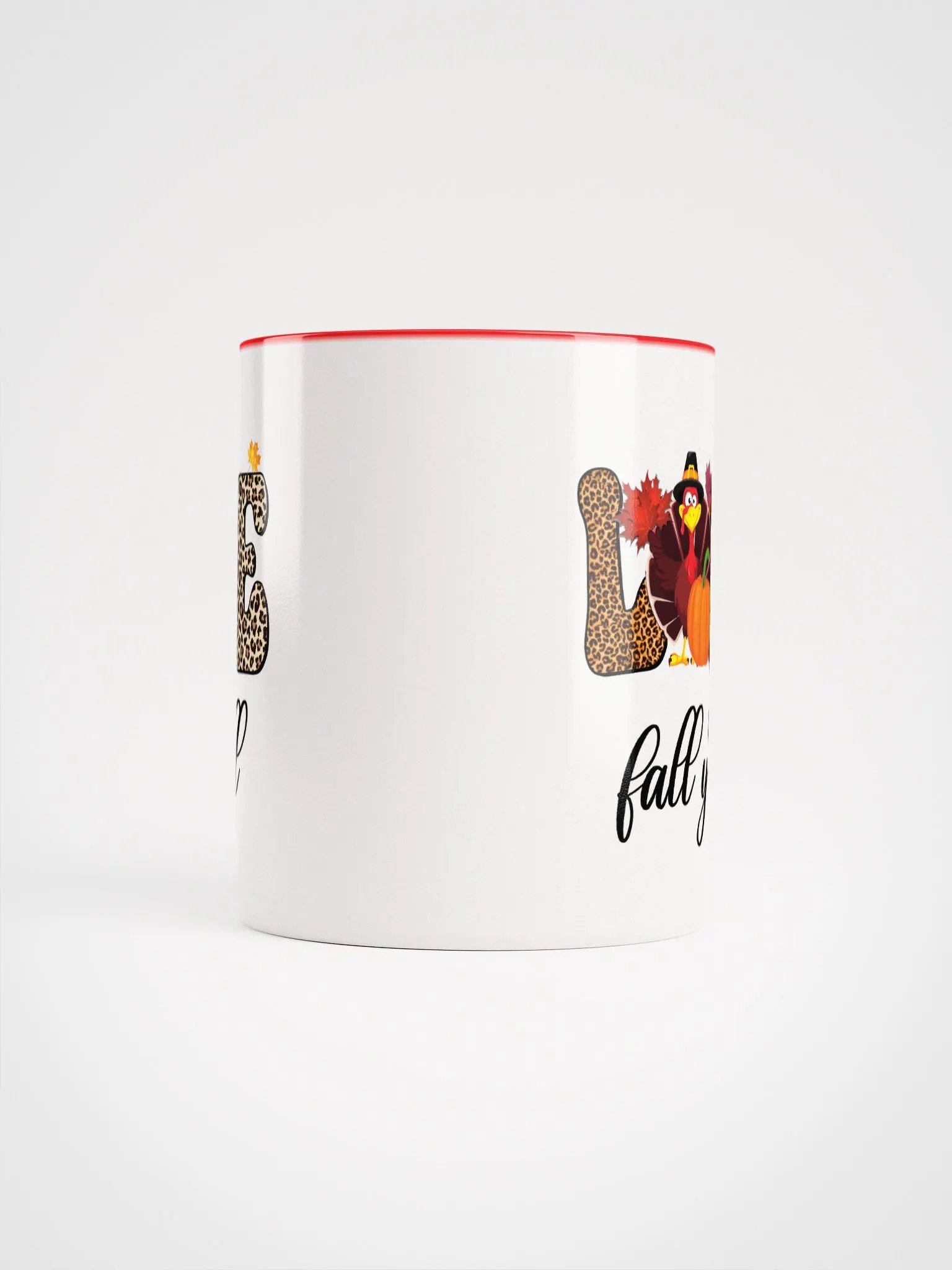 Love Fall Y'all Turkey Pumpkin Colorful Mug product image (6)