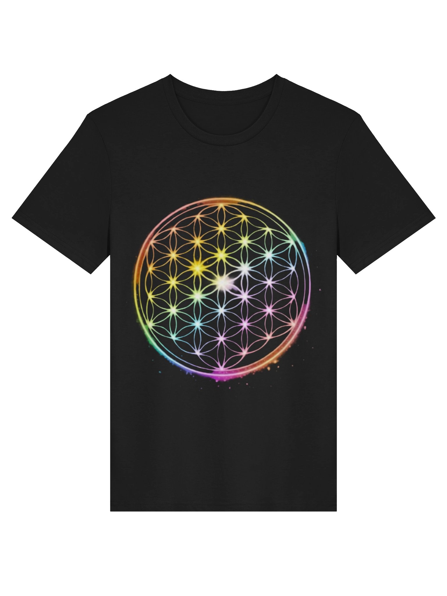 Flower of Life T-Shirt – Rainbow Sacred Geometry Tee | Spiritual Awakening product image (1)