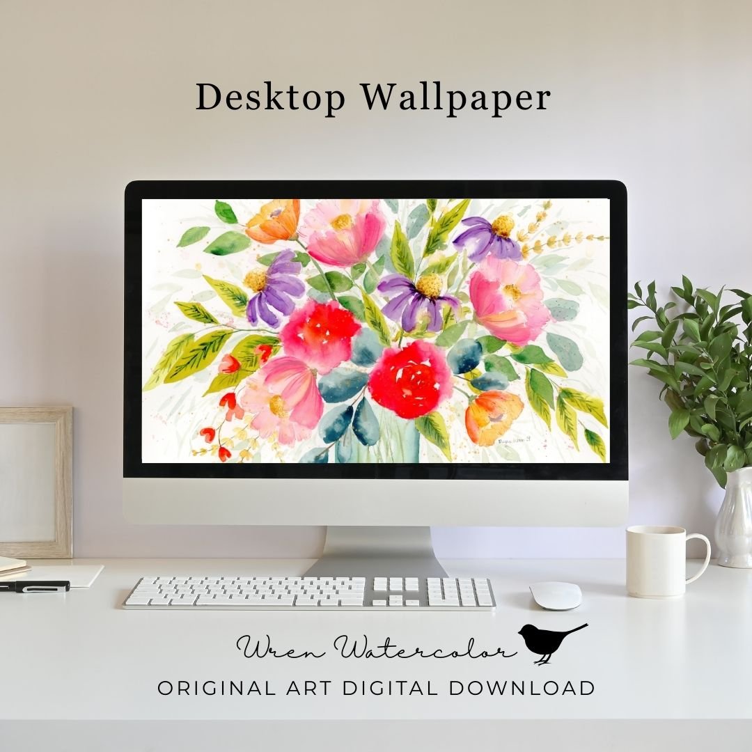 Blooming Big Watercolor Wallpaper Bundle product image (5)
