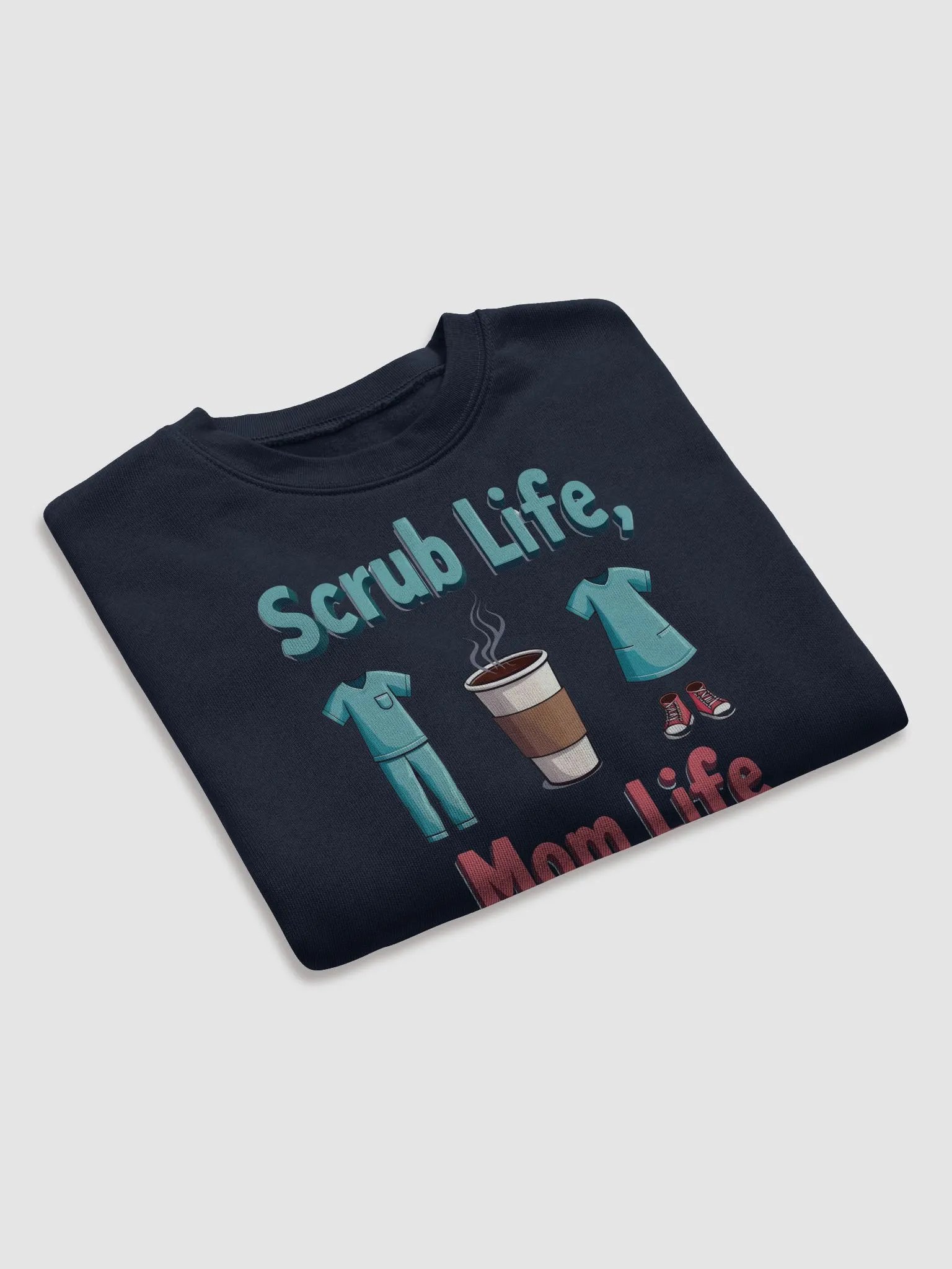 Scrub Life, Mom Life Fleece Crop Sweatshirt product image (27)