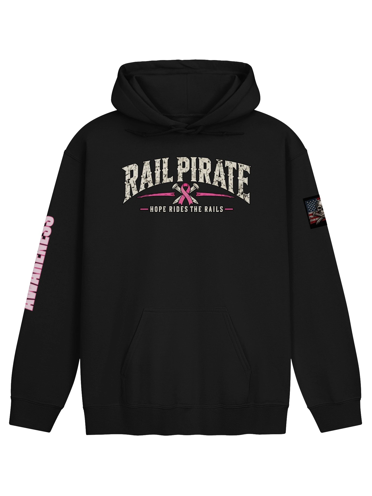 Rail Pirate™ Hope Rides the Rails Hoodie — Awareness Month product image (1)
