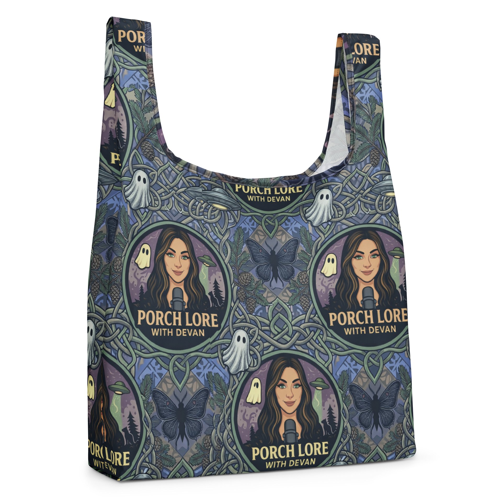 PORCH LORE DEVAN PERIWINKLE MOTH SHOPPING BAG product image (4)
