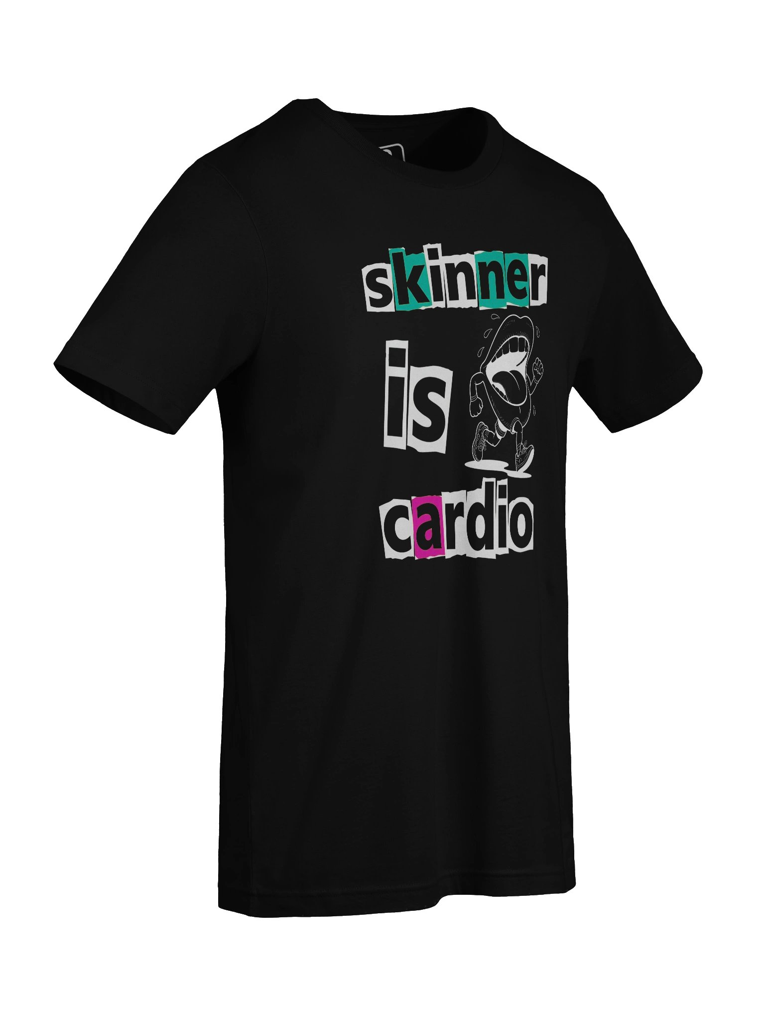 Skinner Is Cardio – Funny Cape Flats Slang Graphic Tee (Unisex, Black/Navy) product image (8)