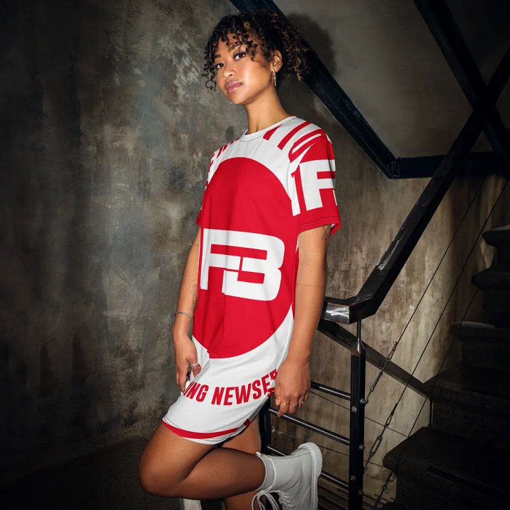 IFBNewsfeed.Org's All-Over Print T-Shirt Dress product image (2)