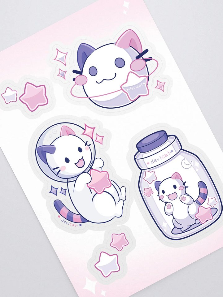 CandiCat Space Cat Sticker Sheet product image (1)