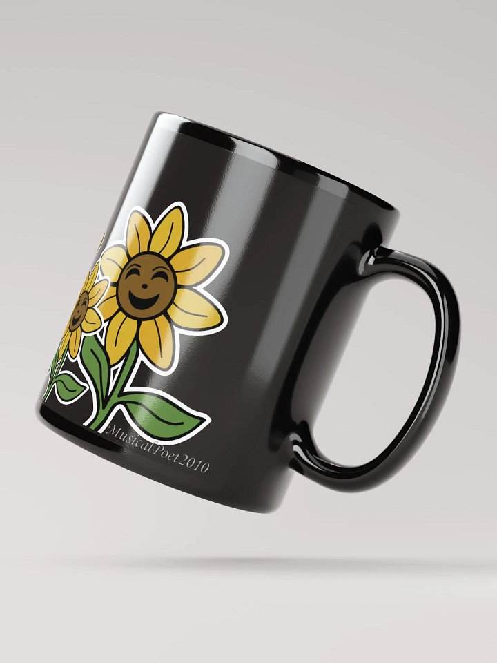 Sunflower Smiles Black Mug product image (4)
