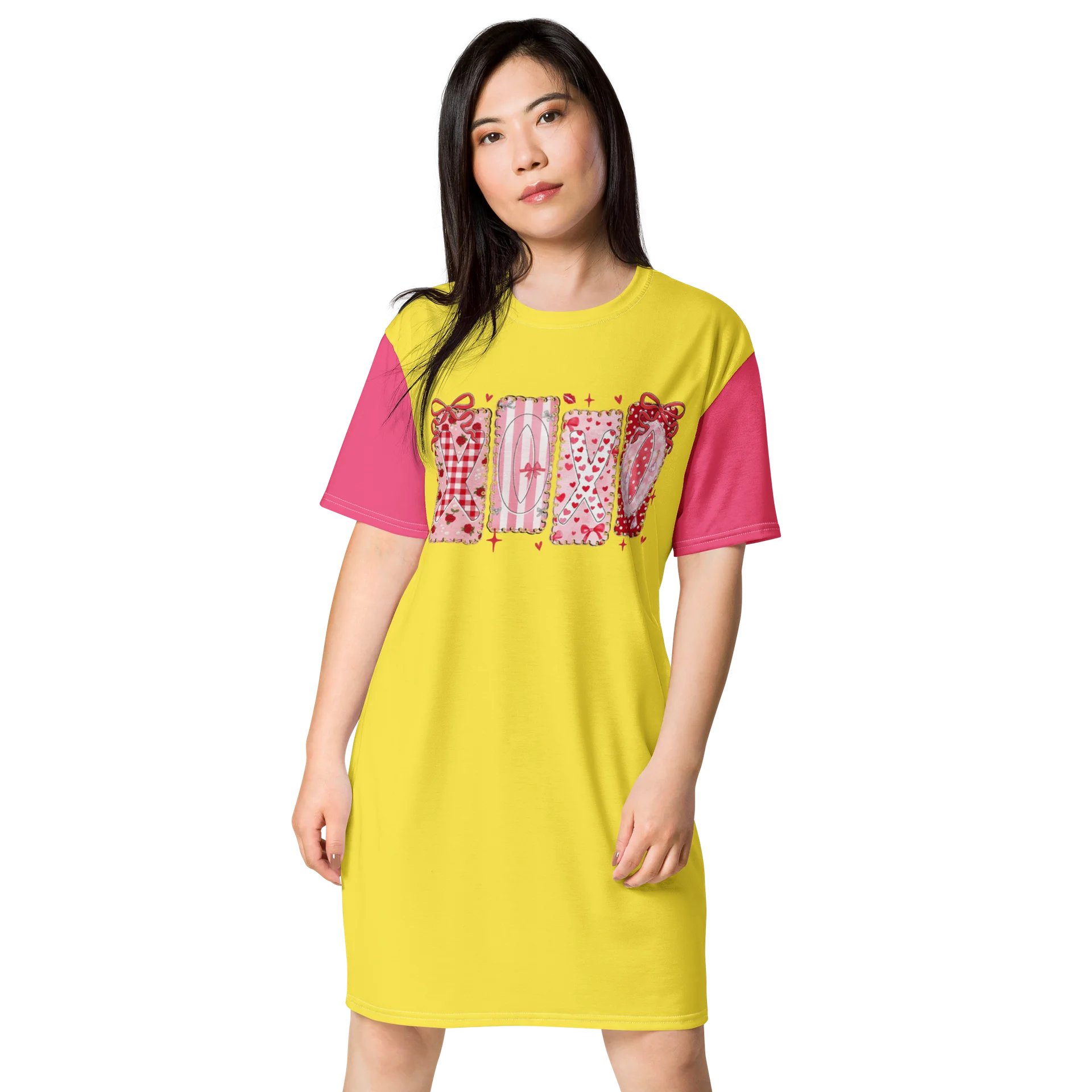 XOXO Colorblock Oversized T-Shirt Dress product image (1)