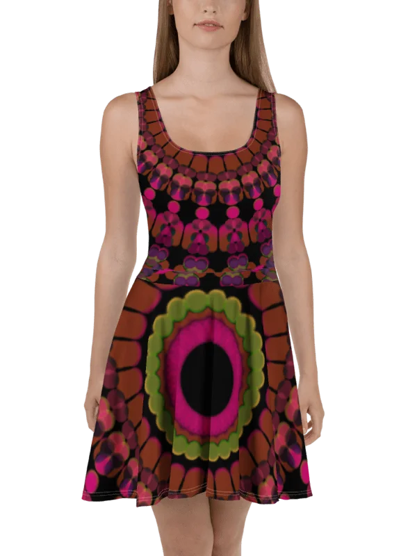 Midnight Bloom Mandala – All-Over Print Skater Dress product image (2)