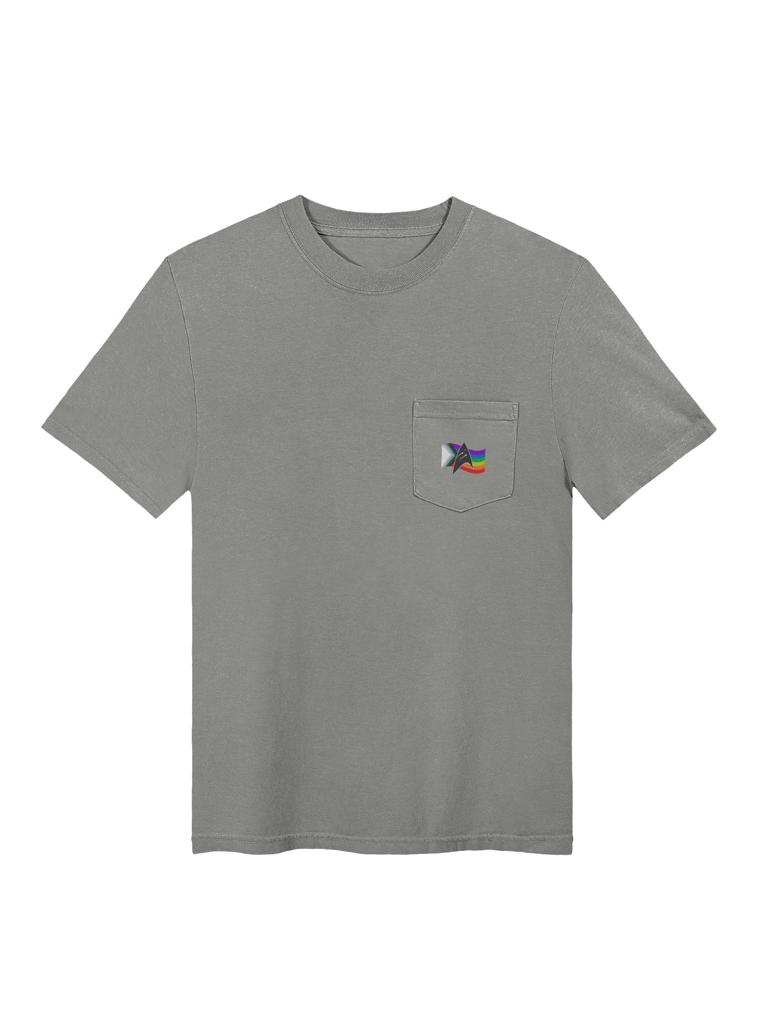 Pride flag pocket tee product image (1)