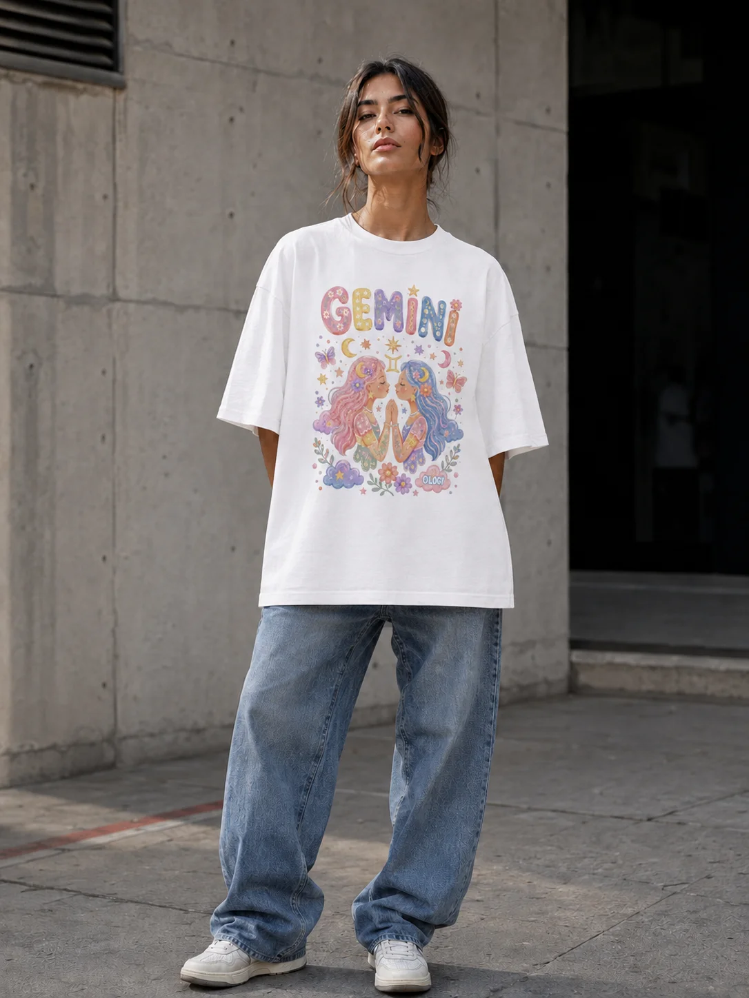 Gemini Astro Pop Oversized Tee product image (9)