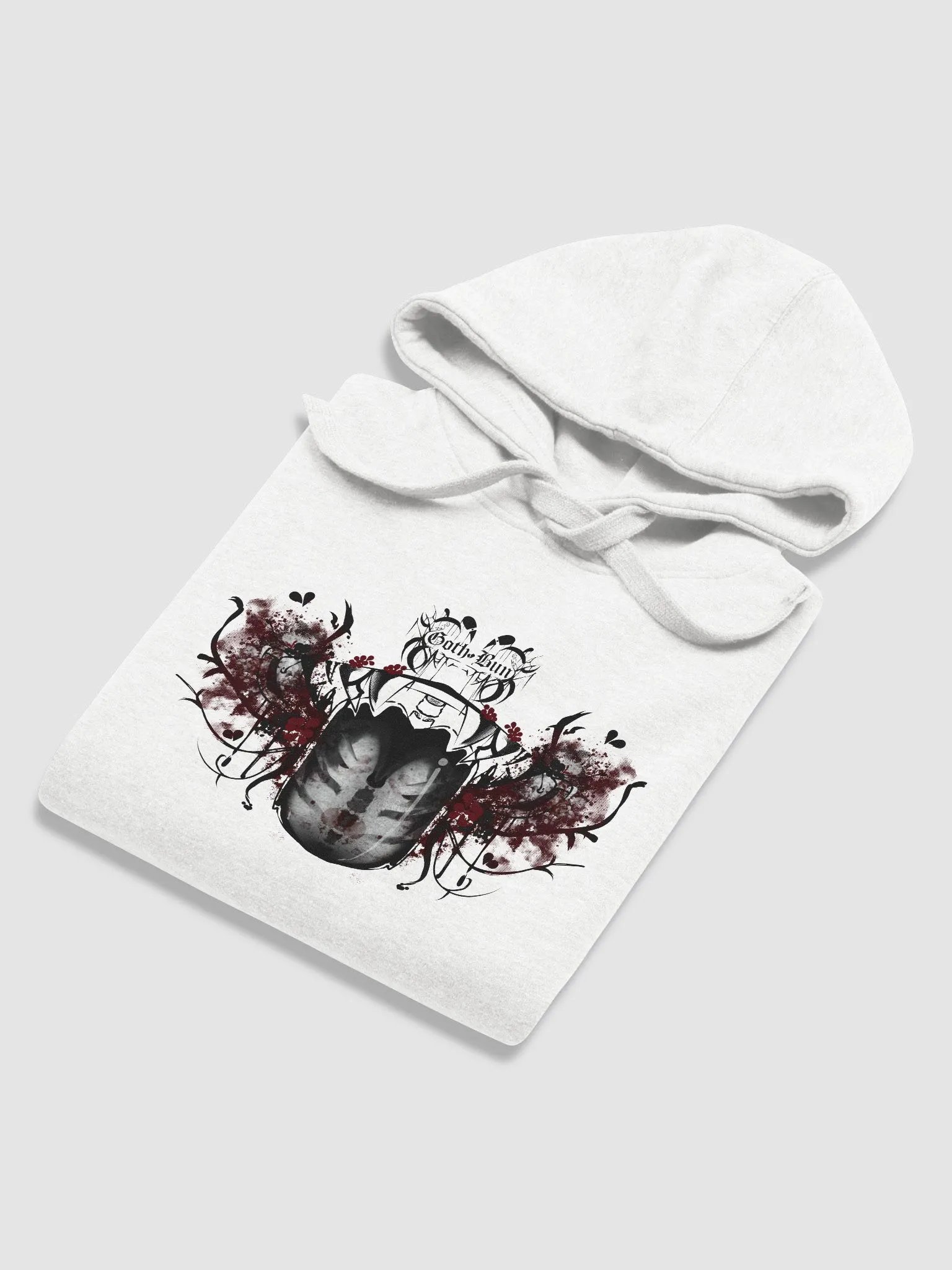 Goth bun B&W hoodie product image (6)