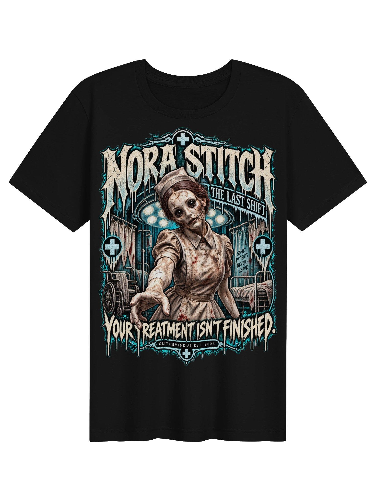 Nora Stitch “The Last Shift” Front Print T-Shirt product image (1)