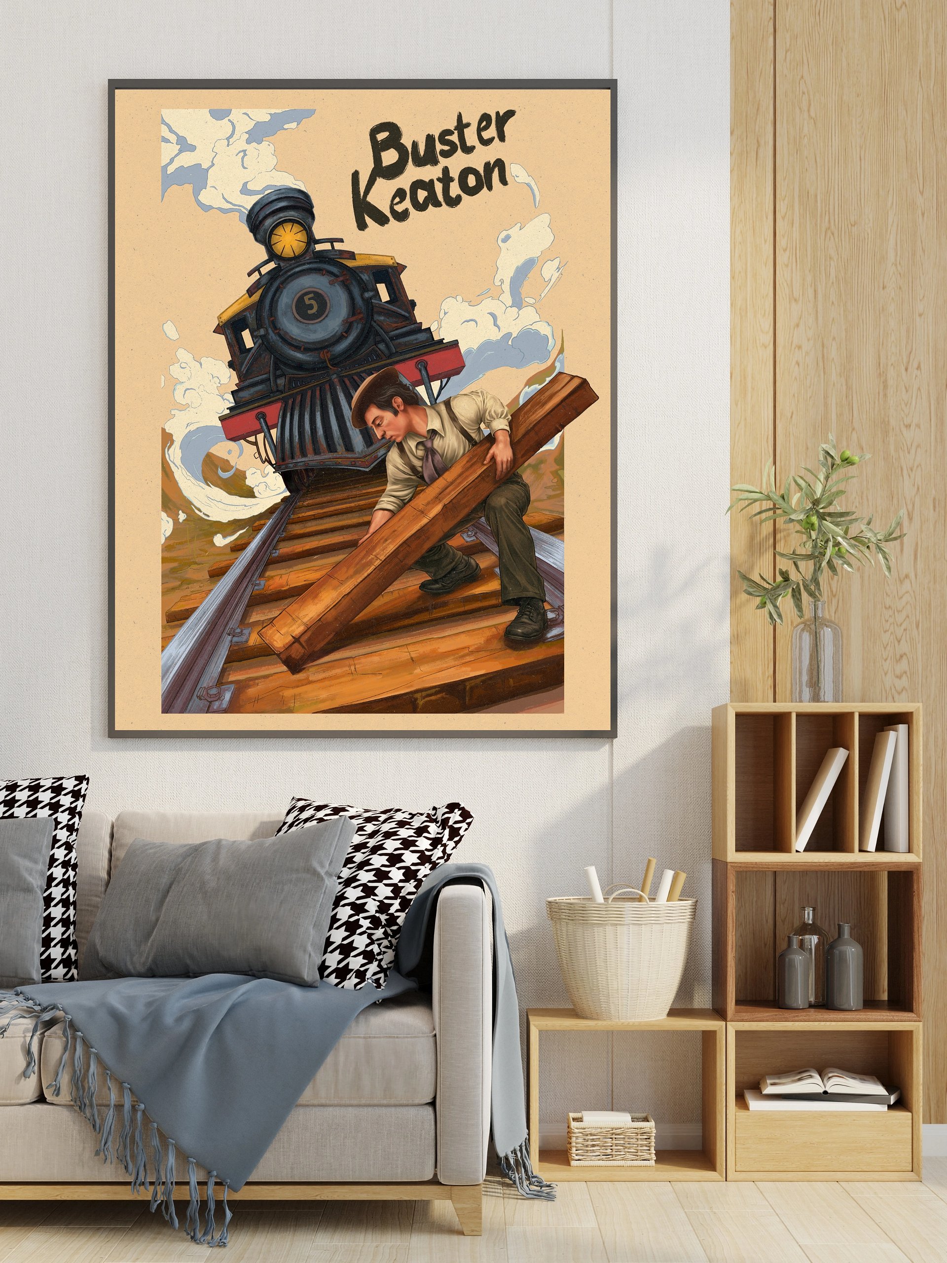 Buster Keaton & The Train (Framed Poster) product image (8)