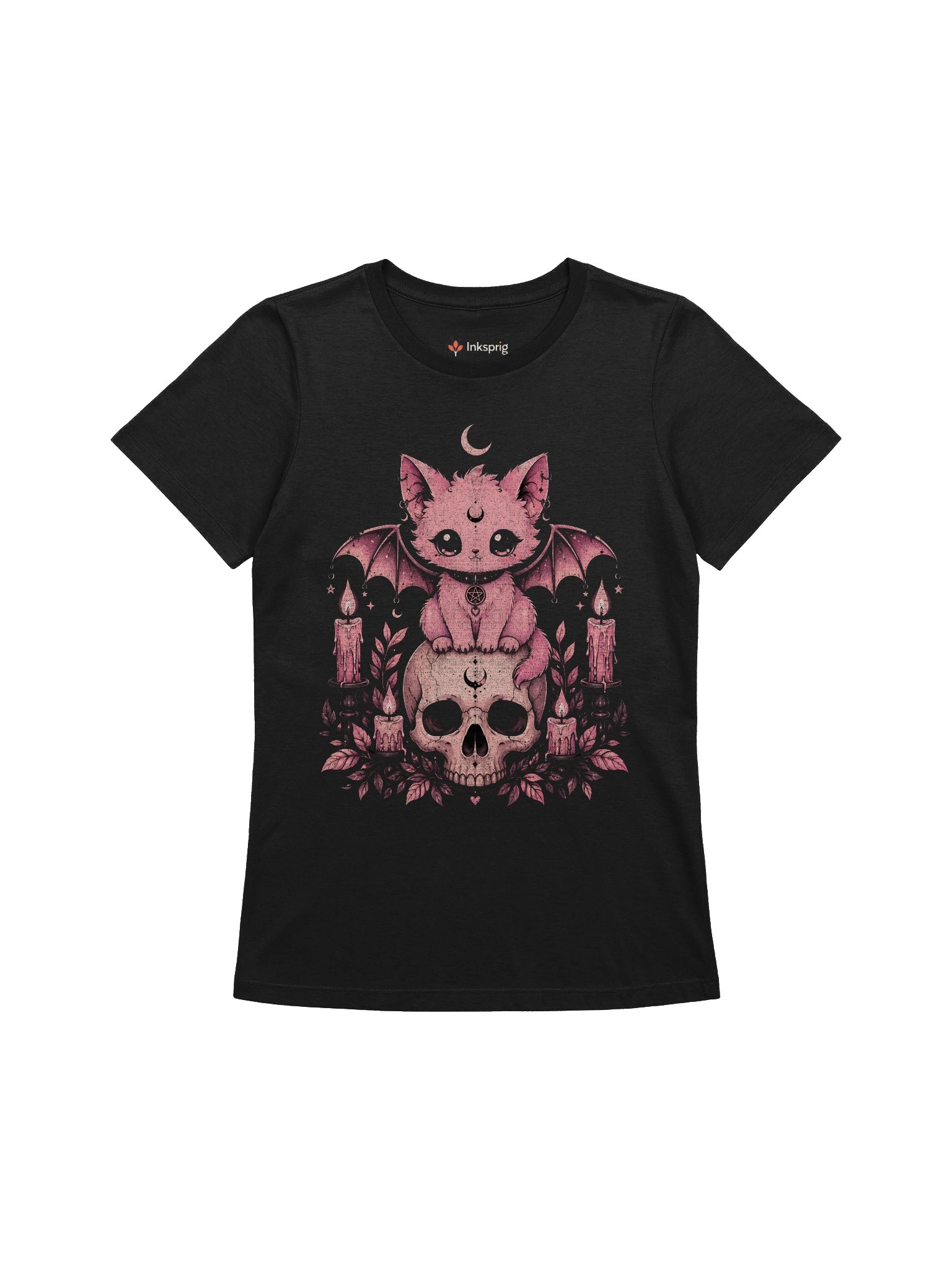 Moonlit Bat Cat Gothic Tee product image (1)