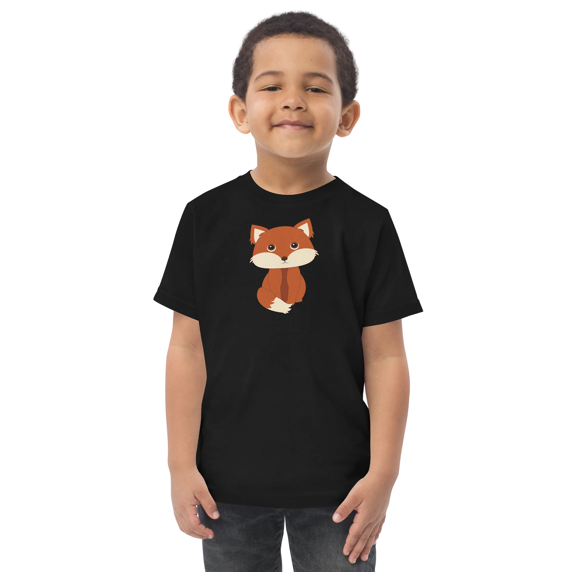 Sitting Woodland Friend Fox Toddler Jersey T-Shirt product image (1)