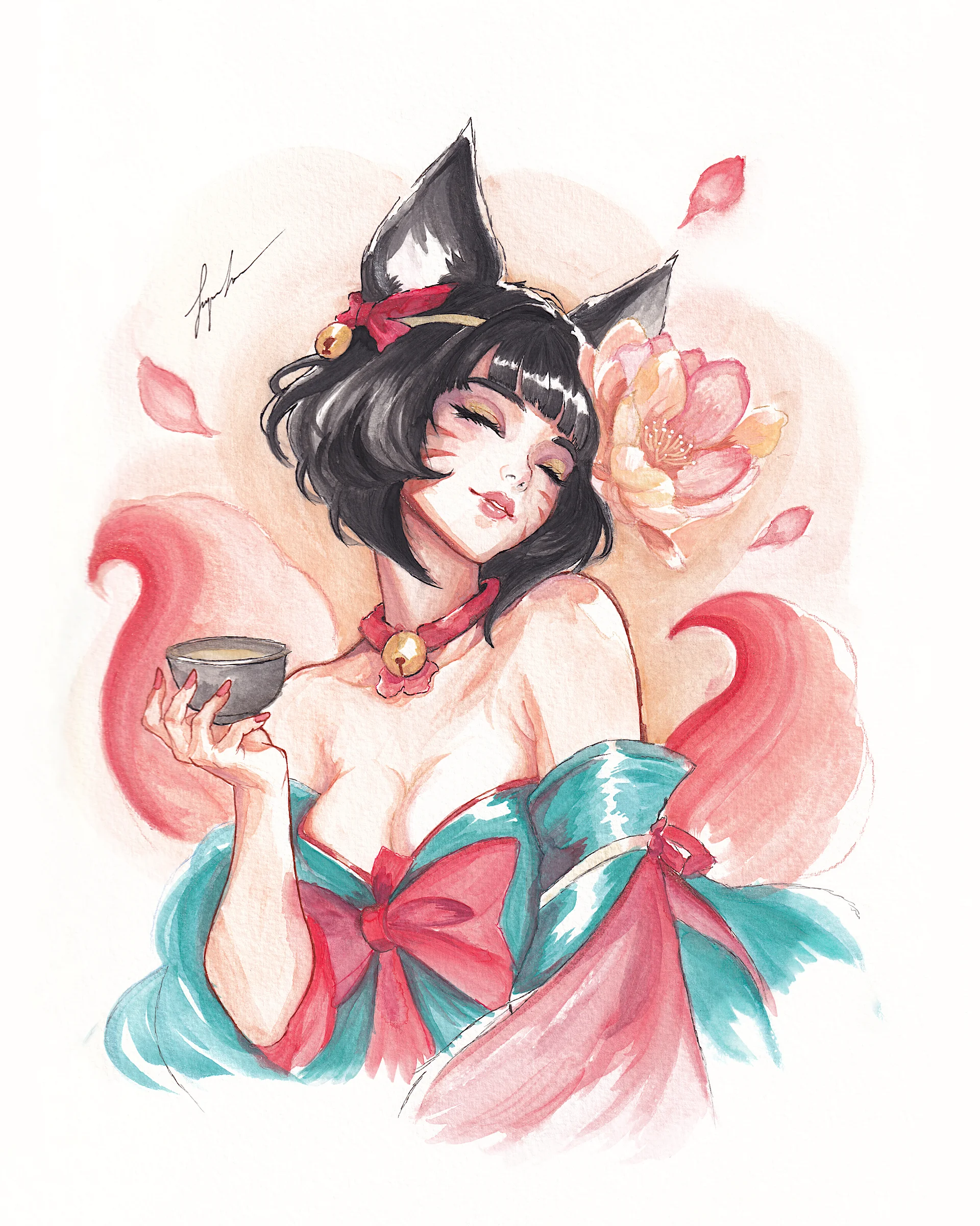 Spirit Blossom Ahri Art Print product image (1)