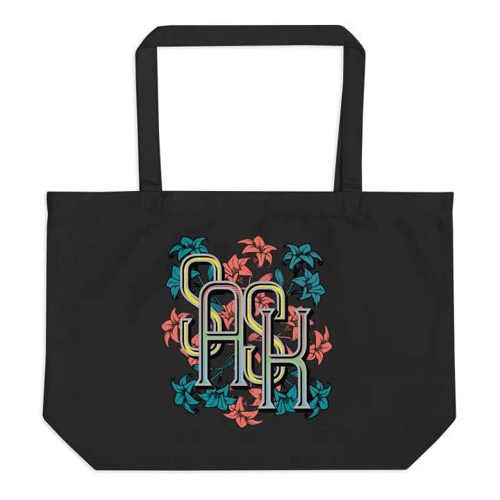 Sask Saskatoon Saskatchewan Flowers Vibrant Floral Eco Tote product image (1)