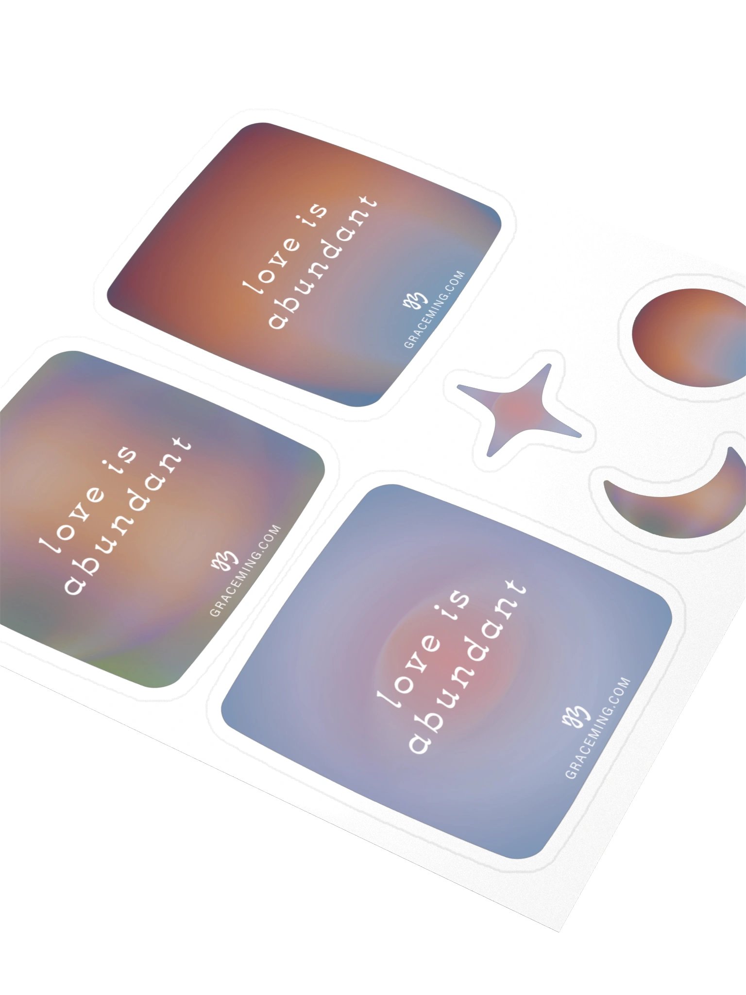 "love is abundant" - Sticker Sheet product image (3)
