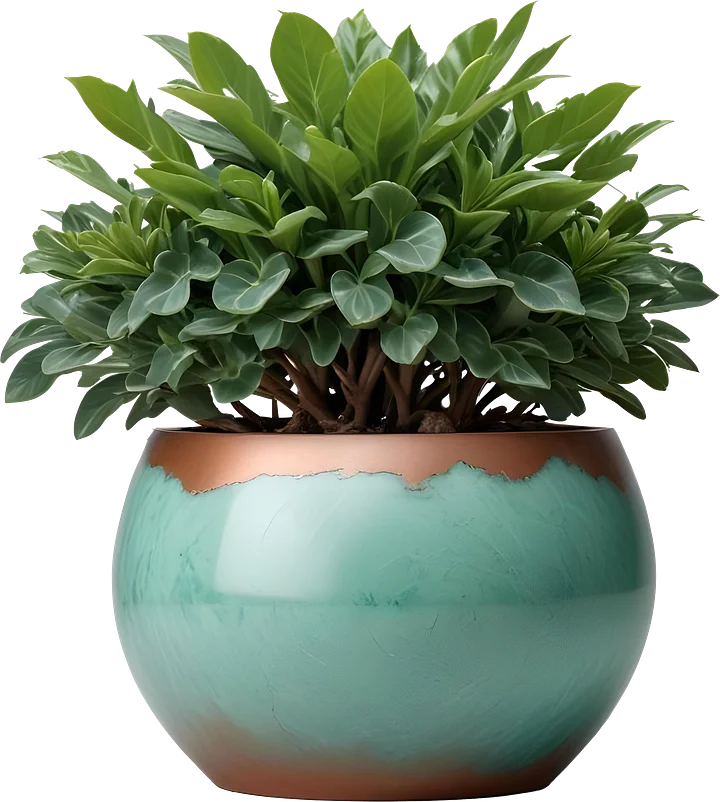 Jade Signature – Jade and Copper Planter PNG product image (1)
