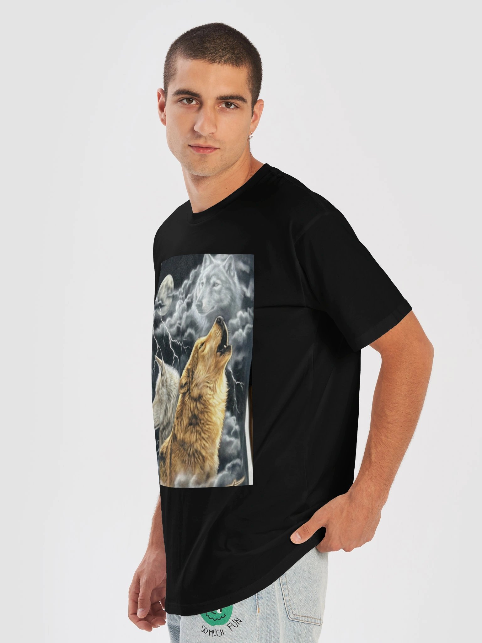 Copy of Howling Wolves T-Shirt | Wild Wolf Graphic Tee | Mountain Storm Shirt | Nature Lover Gift product image (7)