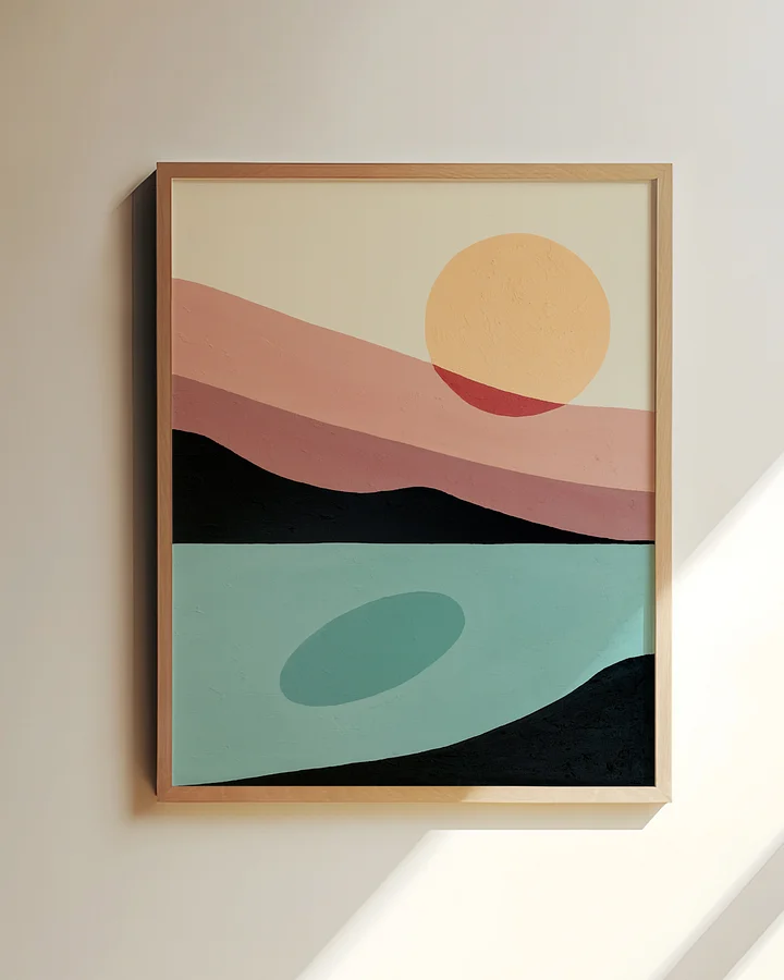 Mountain Sunset Painting Print product image (1)