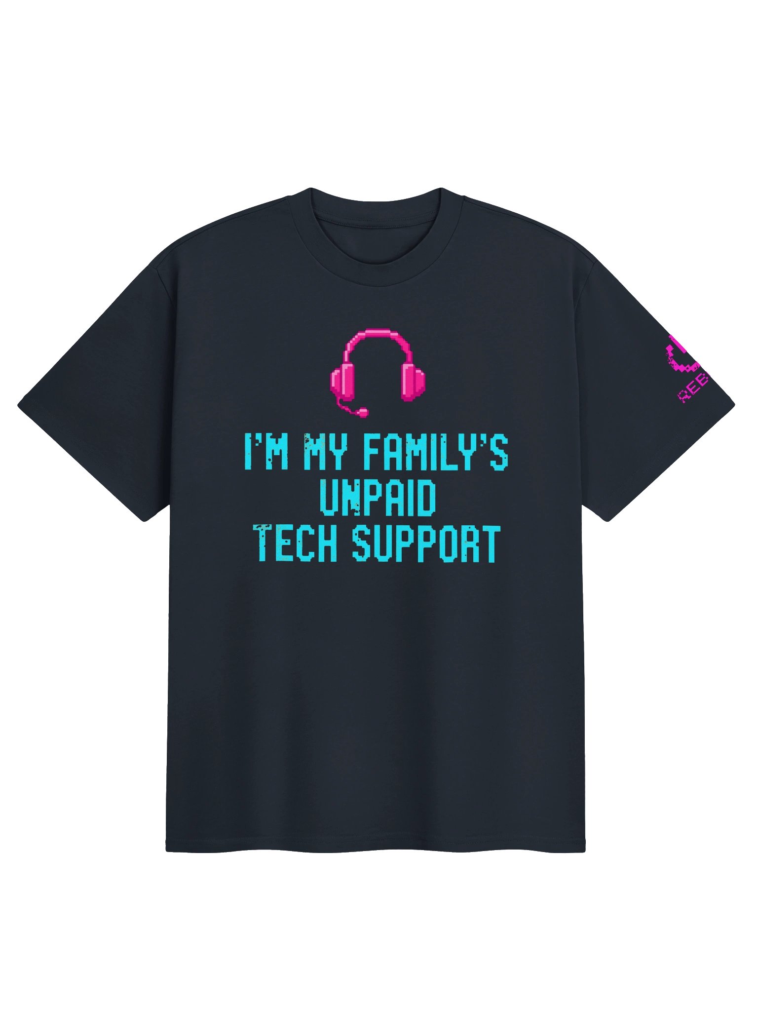 My Family's Unpaid Tech Support Funny IT Shirt – Retro Neon Gamer Tee product image (4)