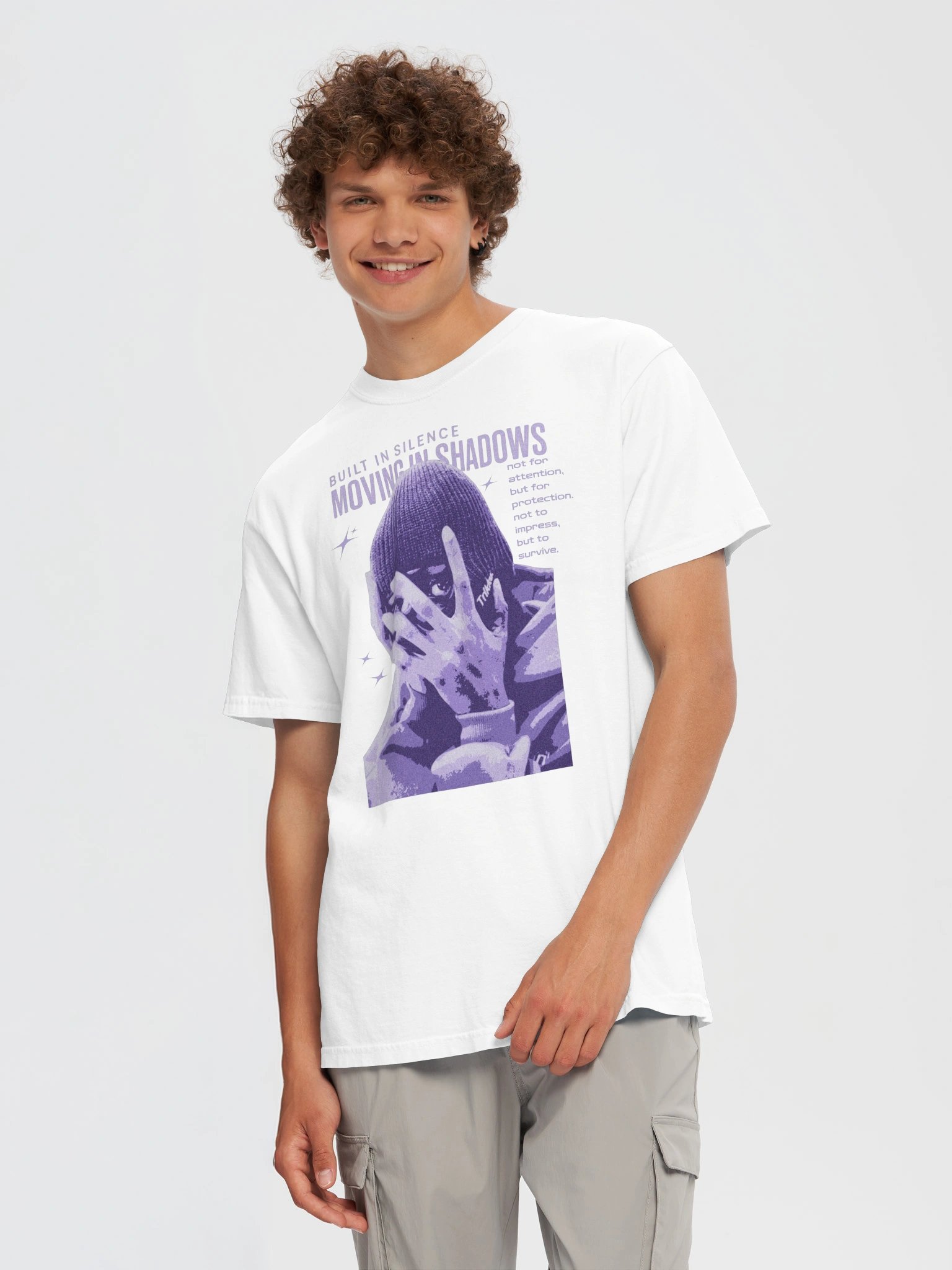 Built In Silence Moving In Shadows T-Shirt - Motivational Streetwear Shirt | Urban Survival Quote Tee product image (203)