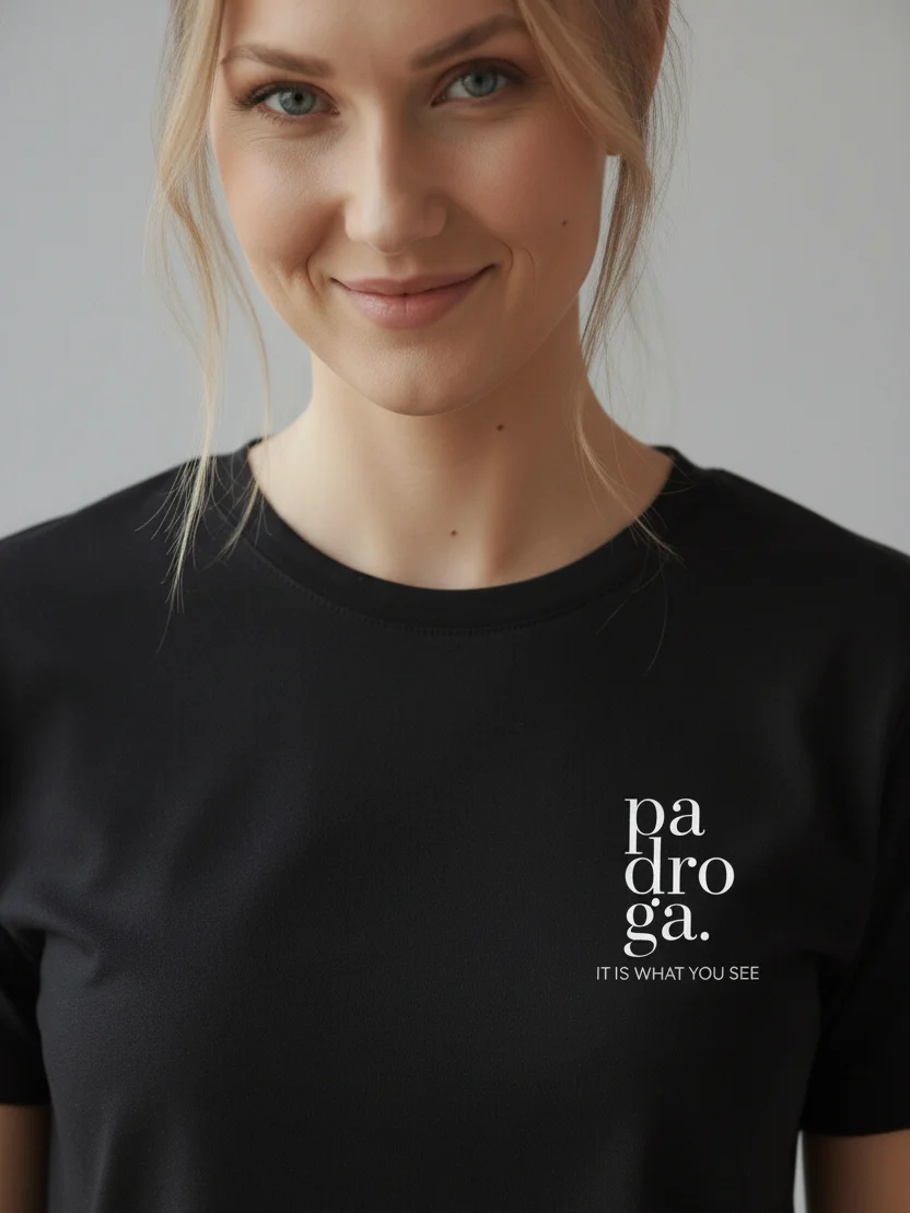 padroga. essentials black tshirt Francisco Llamas design product image (3)