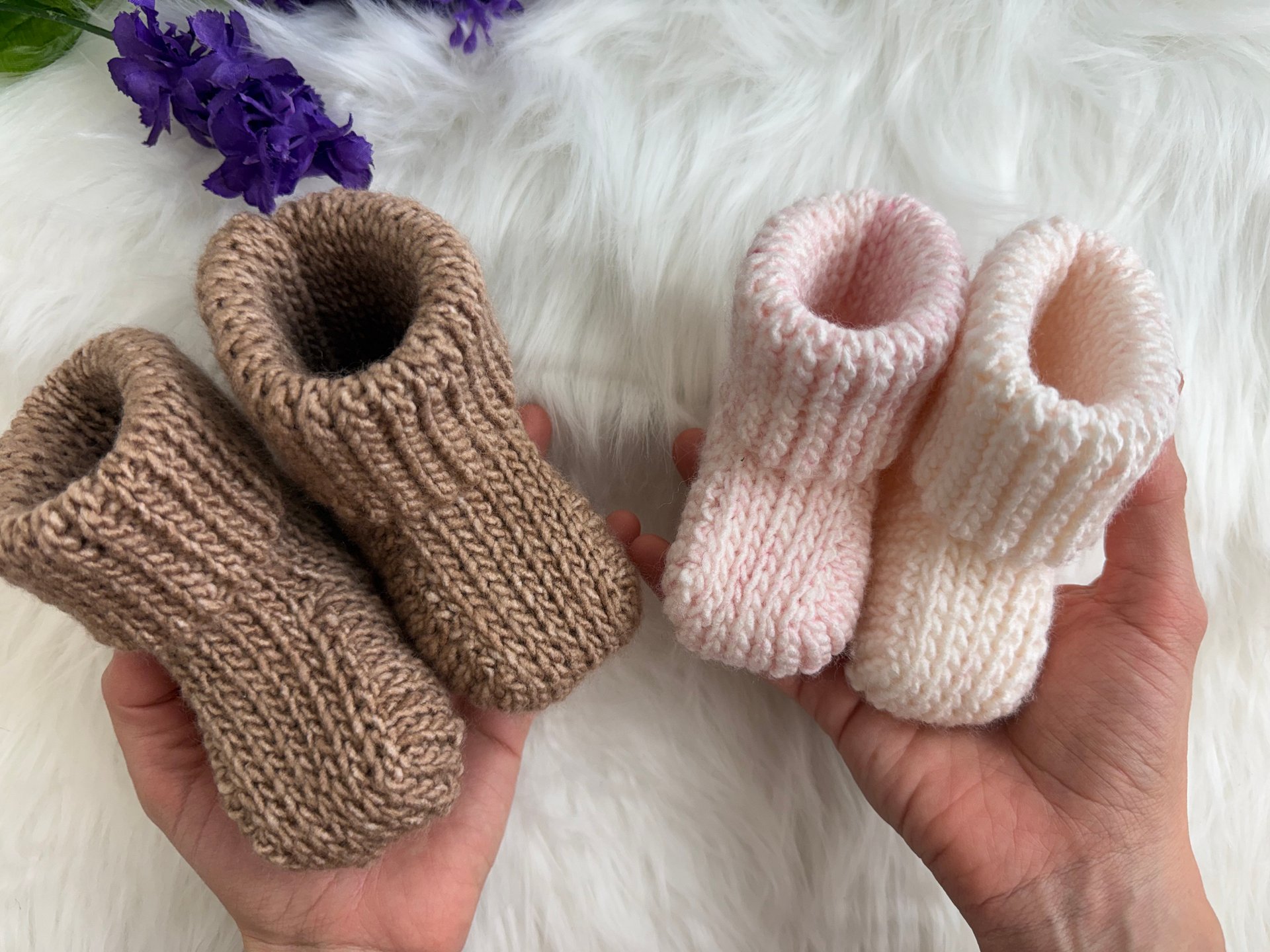 Crochet Ribbed Baby Booties Pattern product image (7)