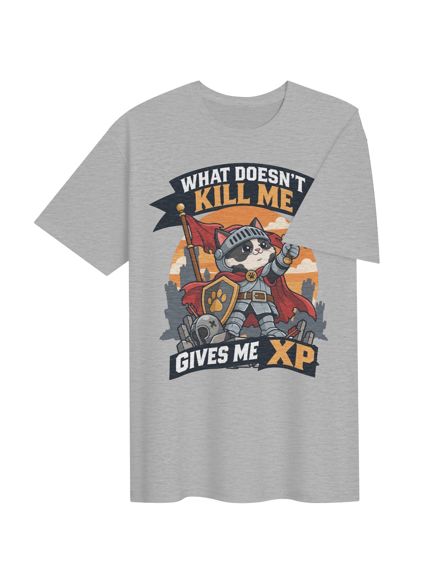 What Doesn't Kill Me, Gives Me XP Cow Cat Shirt product image (5)