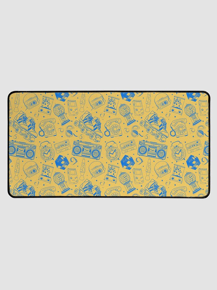 80's Nostalgia Retro Blueprint Desk Mat 15.5 in x 31.5 in product image (1)