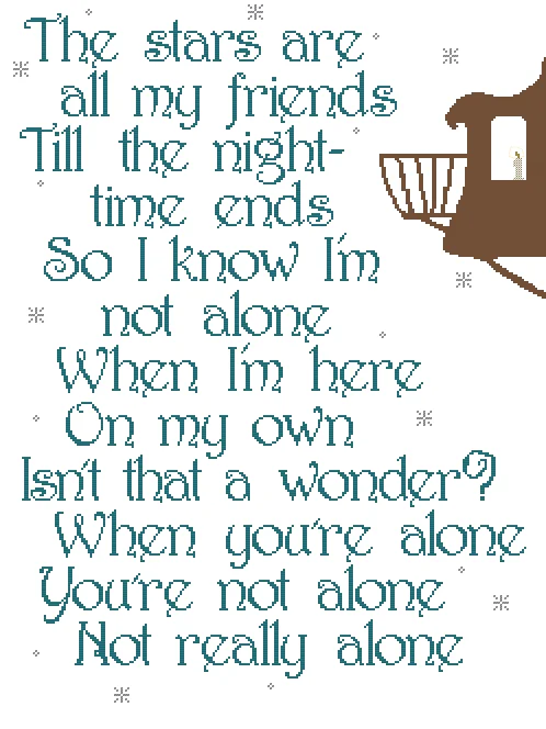 Digital Cross Stitch Pattern: When You're Alone product image (1)