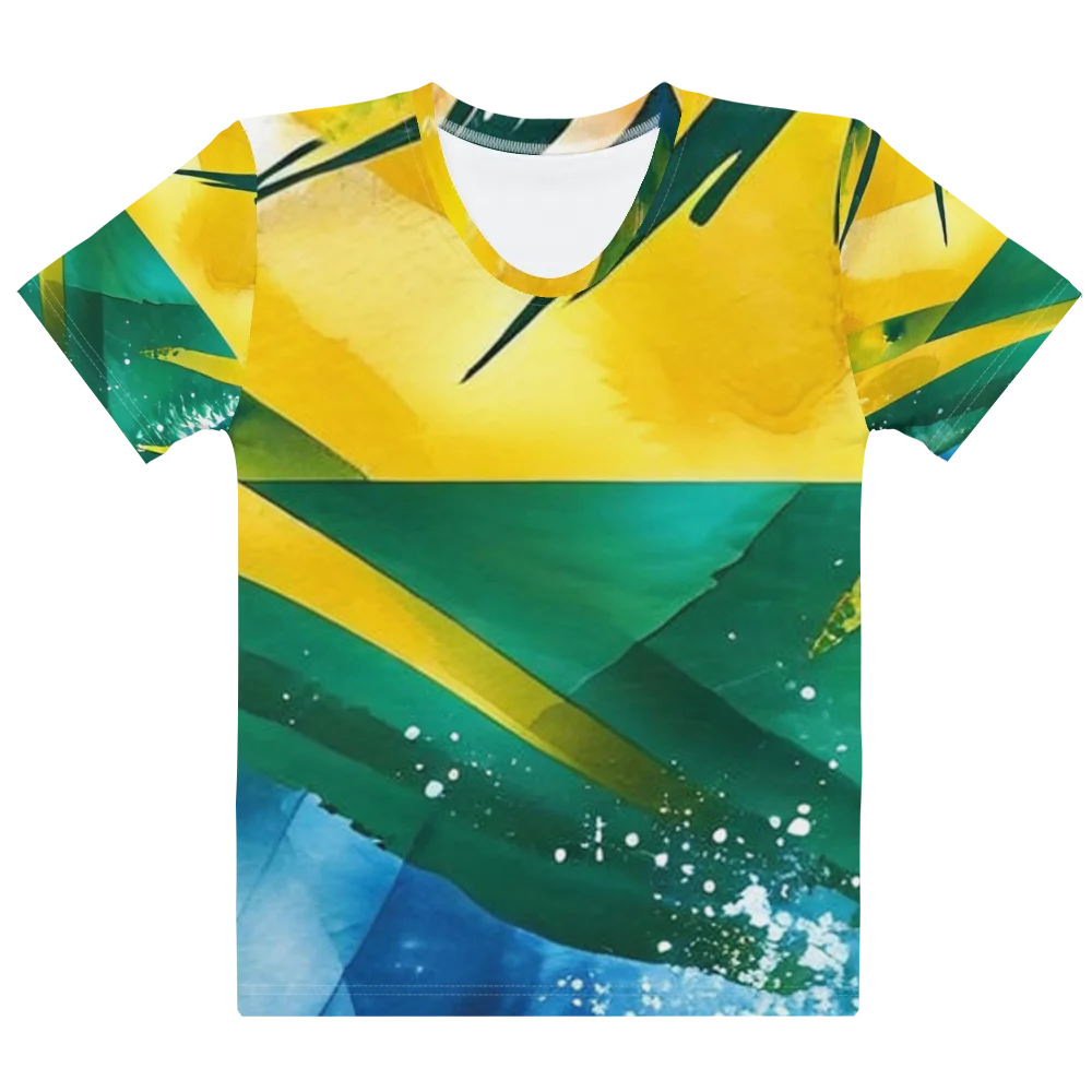 St. Vincent and the Grenadines - SVG Abstract Diplomat Print | Women’s Cotton Crew Neck T-Shirt product image (1)