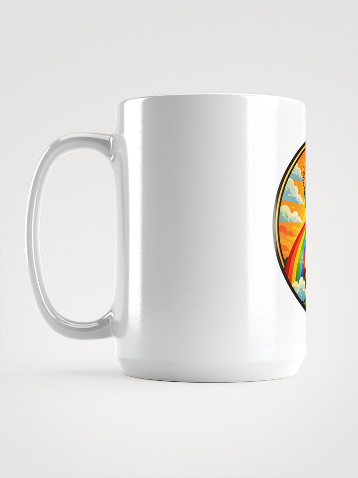 White Glossy Mug (circle Logo) product image (1)