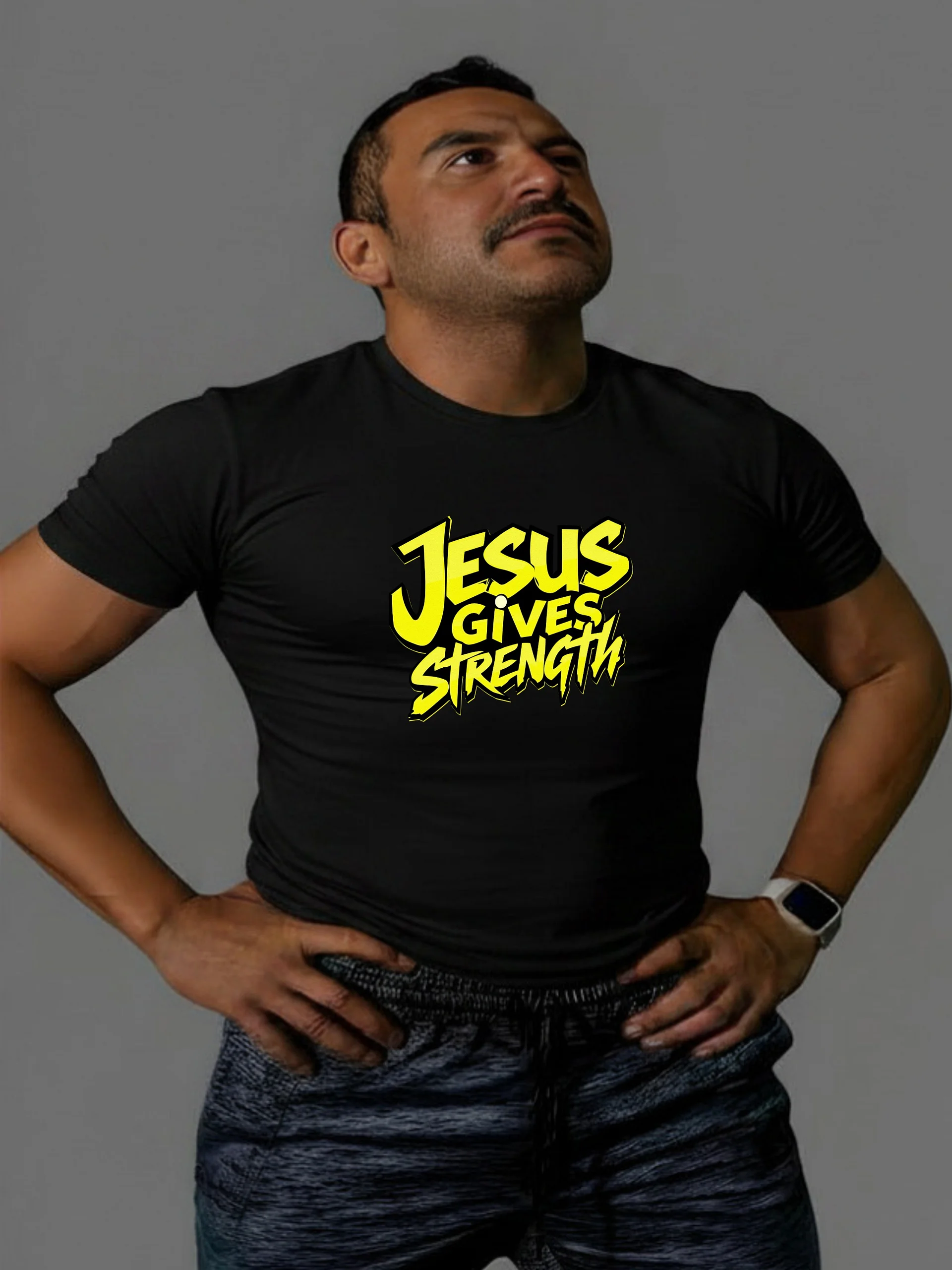 Jesus Gives Strength Gym T-shirt product image (1)